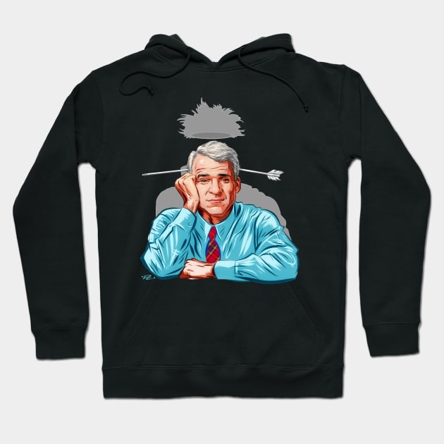 Steve Martin - An illustration by Paul Cemmick Hoodie by PLAYDIGITAL2020